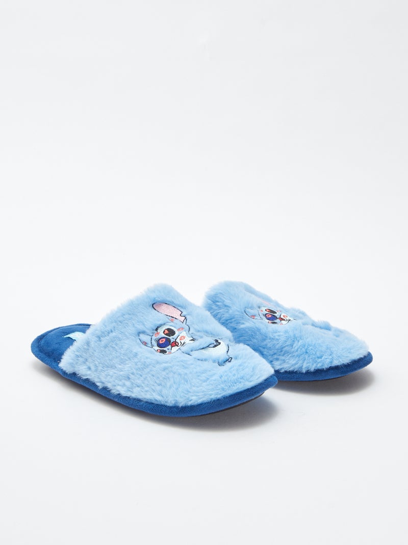 Pantufas tipo chinelas forradas 'Stitch' Azul - Kiabi