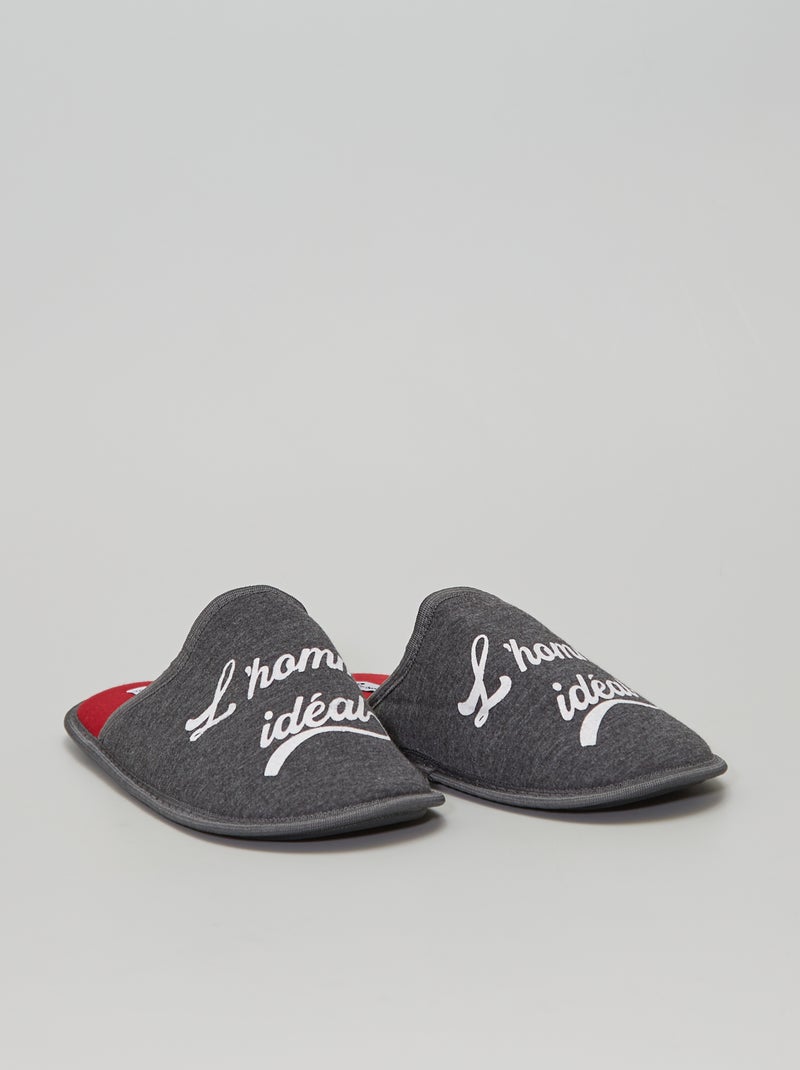 Pantufas tipo chinelas 'L'homme idéal' Cinza - Kiabi