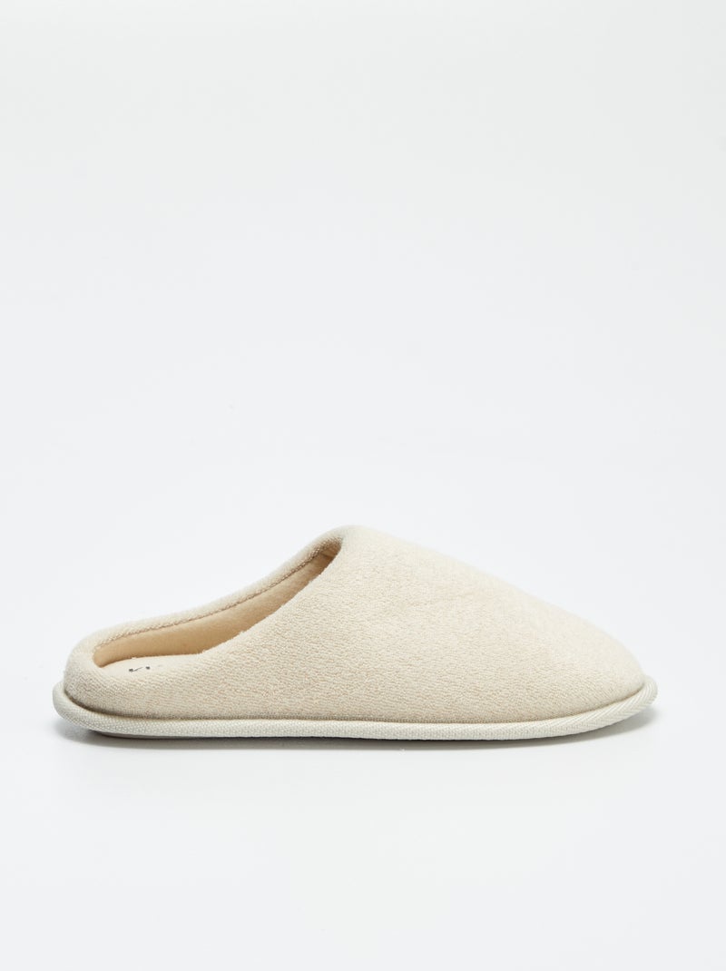 Pantufas tipo chinelas lisas BEGE - Kiabi