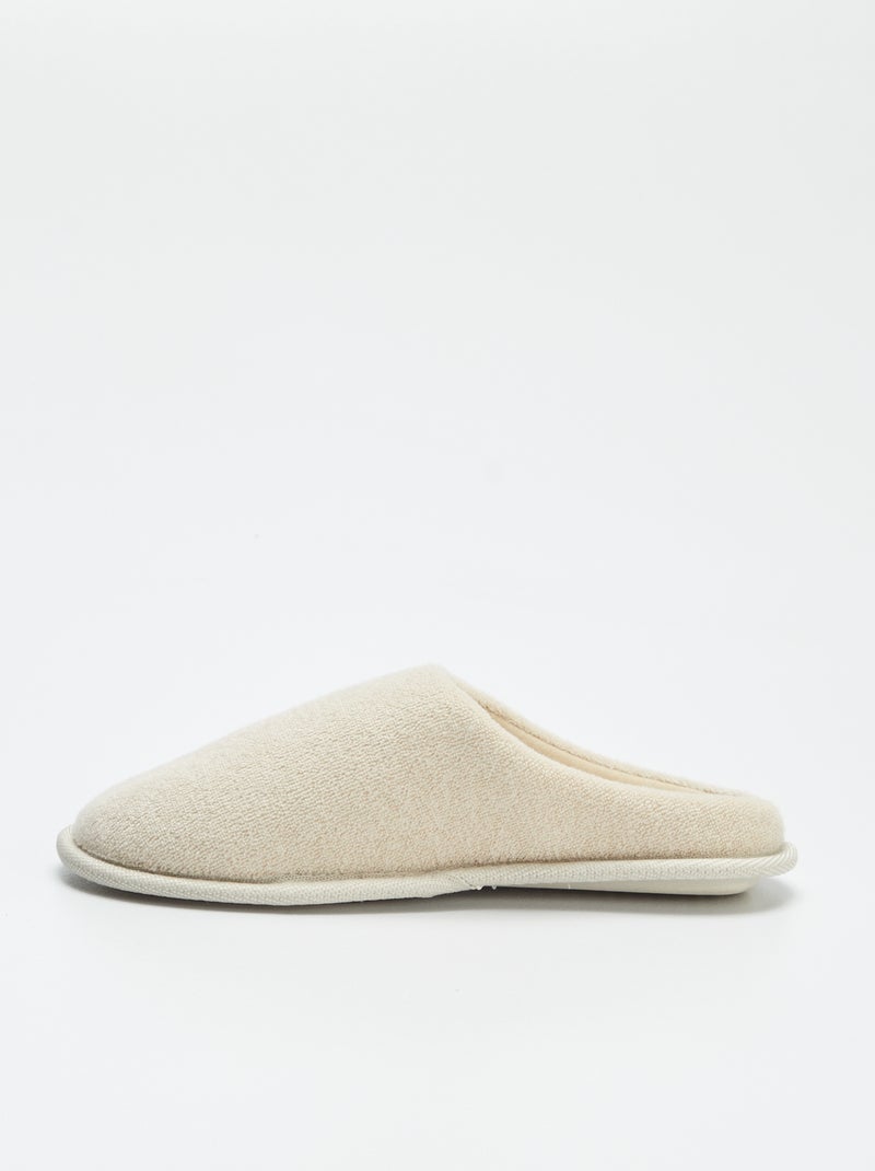 Pantufas tipo chinelas lisas BEGE - Kiabi