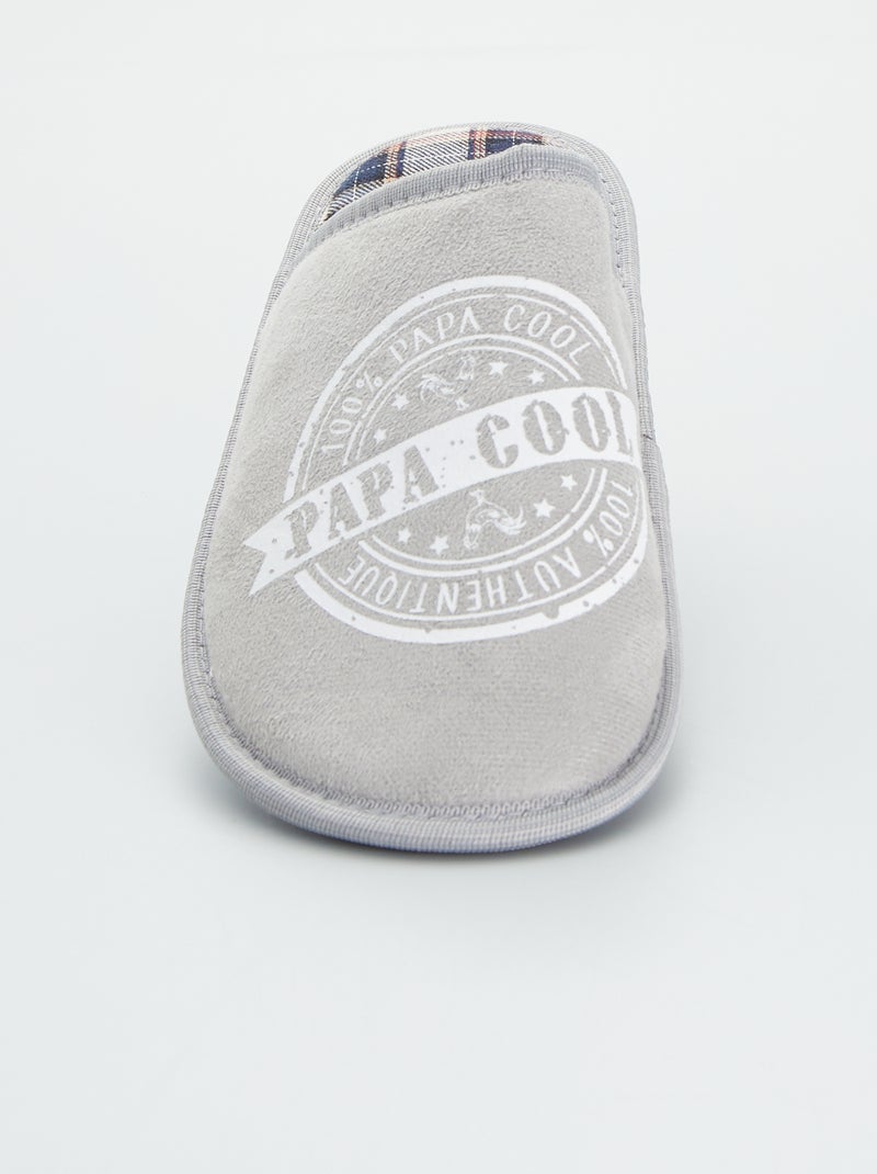 Pantufas tipo chinelas 'Papa Cool' Cinza - Kiabi