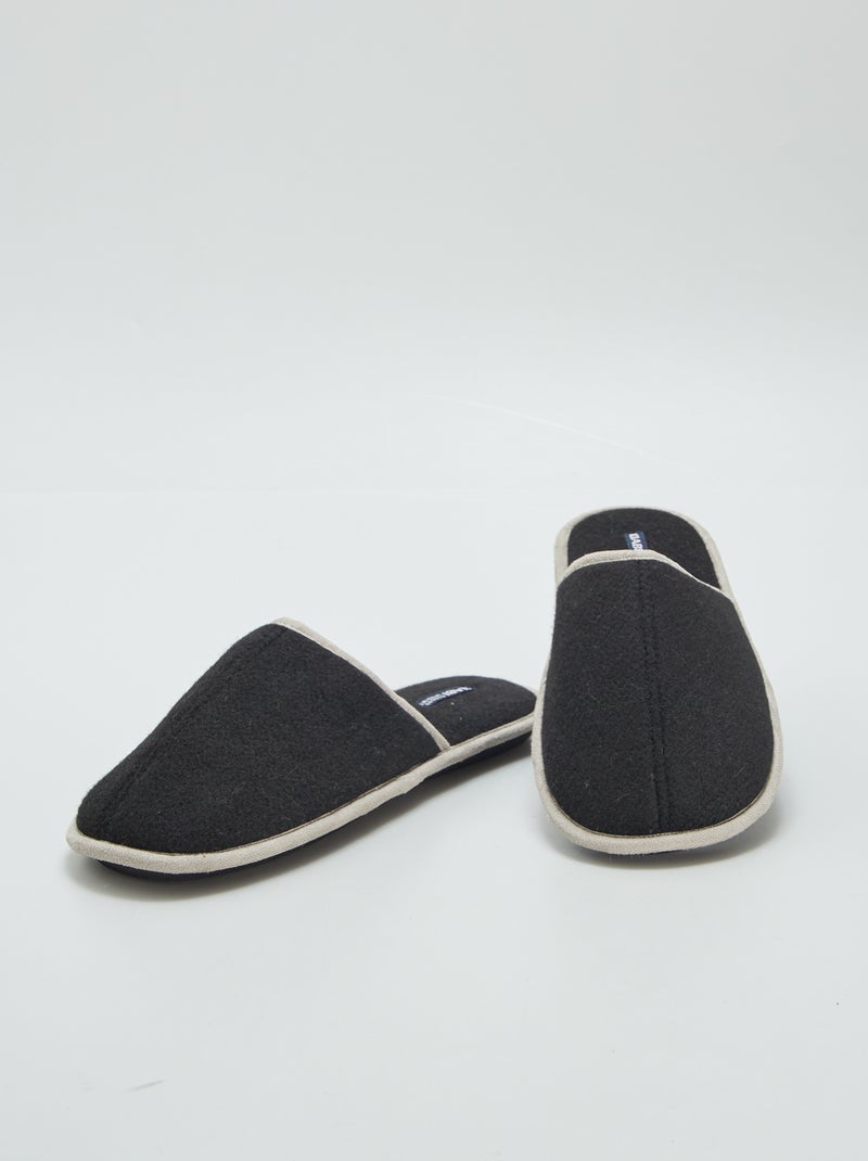 Pantufas tipo chinelas Preto - Kiabi