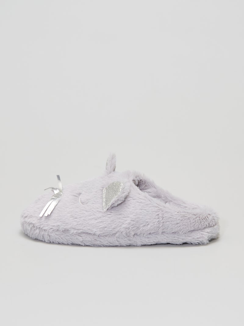Pantufas tipo chinelas rato Cinza - Kiabi