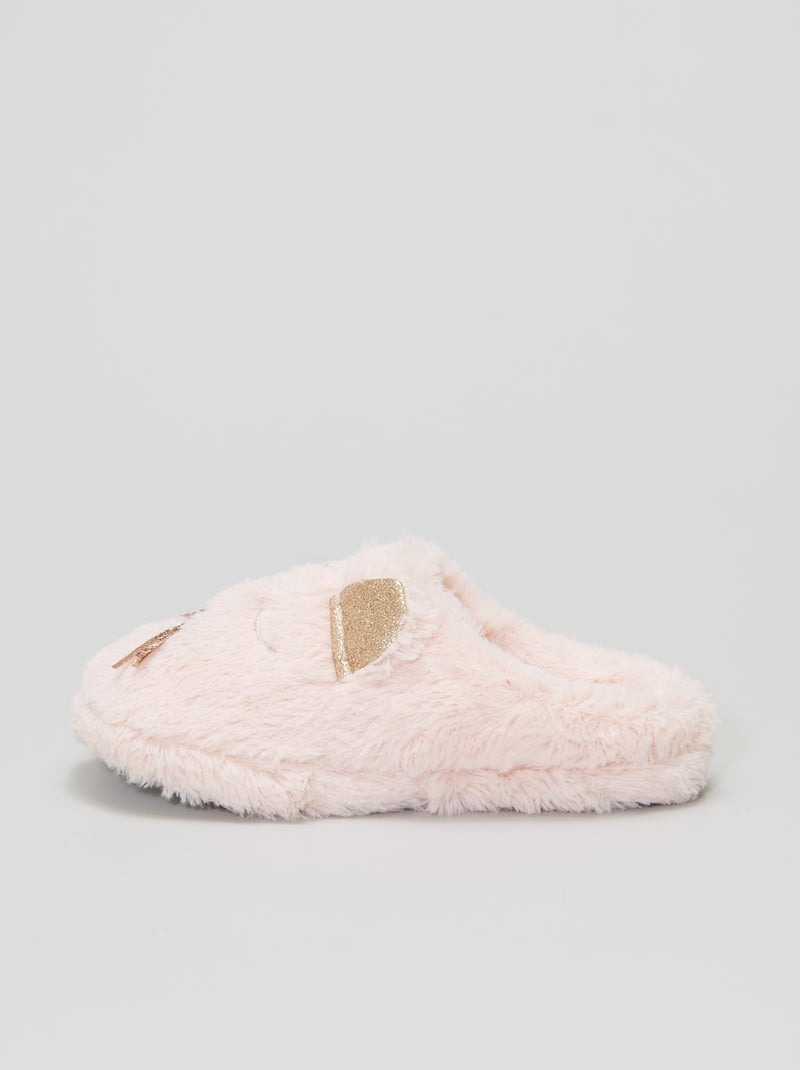 Pantufas tipo chinelas rato Rosa - Kiabi