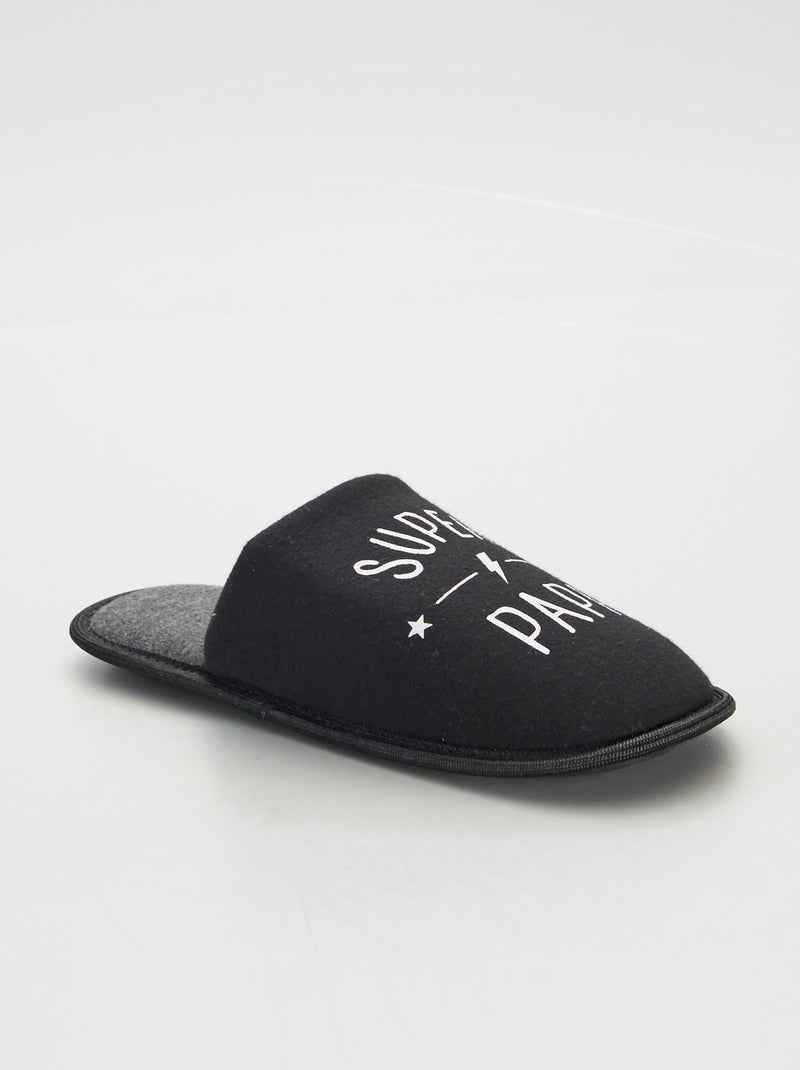 Pantufas tipo chinelas 'Super Papá' PRETO - Kiabi