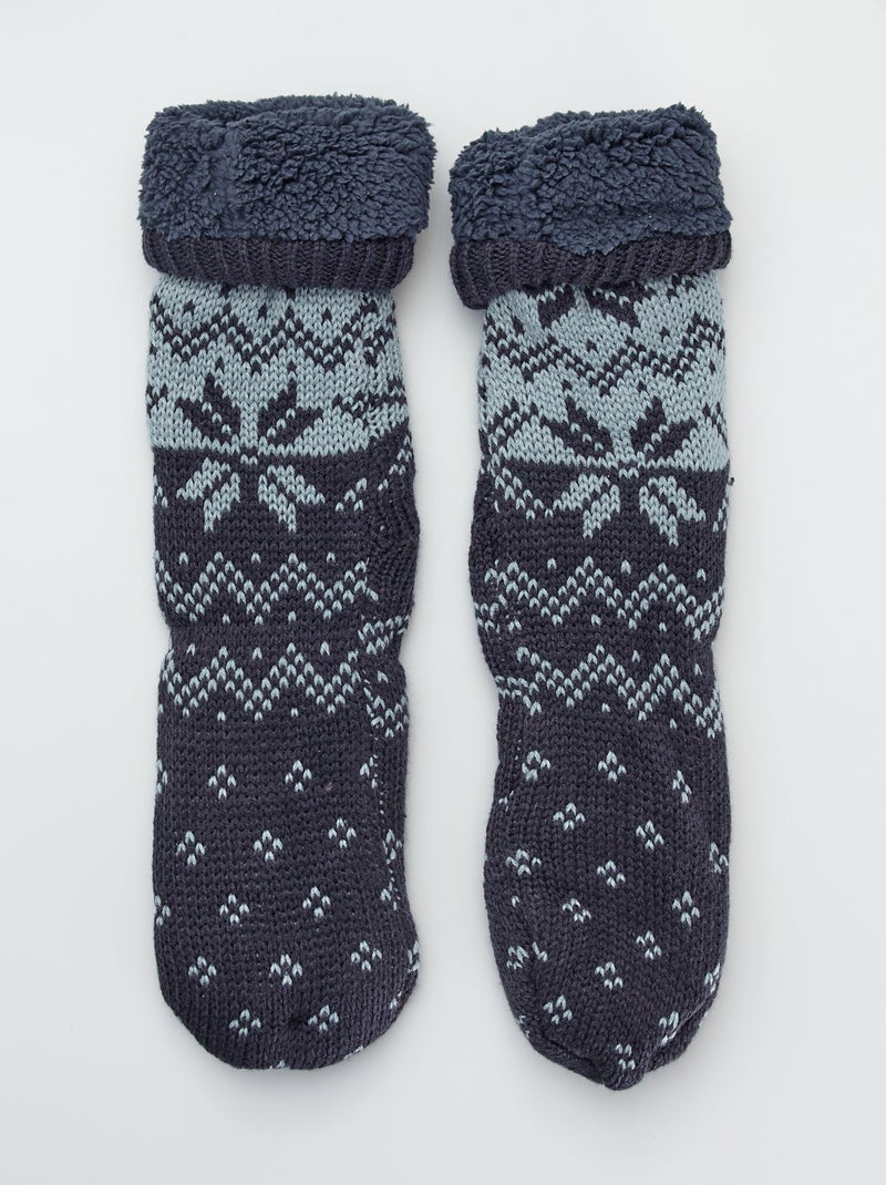 Pantufas tipo meia Azul - Kiabi