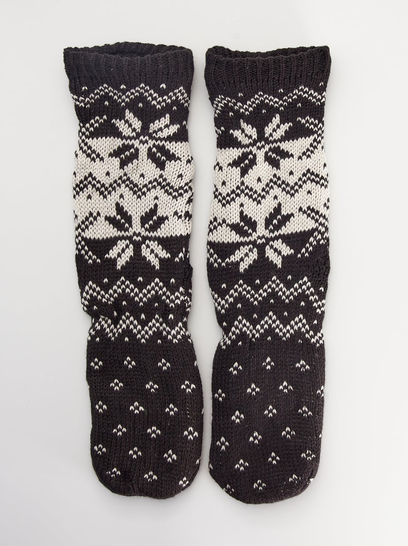 Pantufas tipo meia Preto - Kiabi