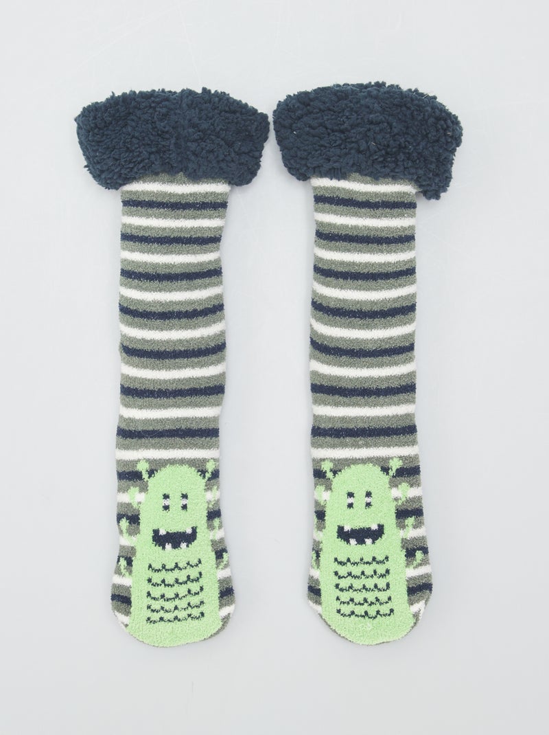 Pantufas tipo meia VERDE - Kiabi