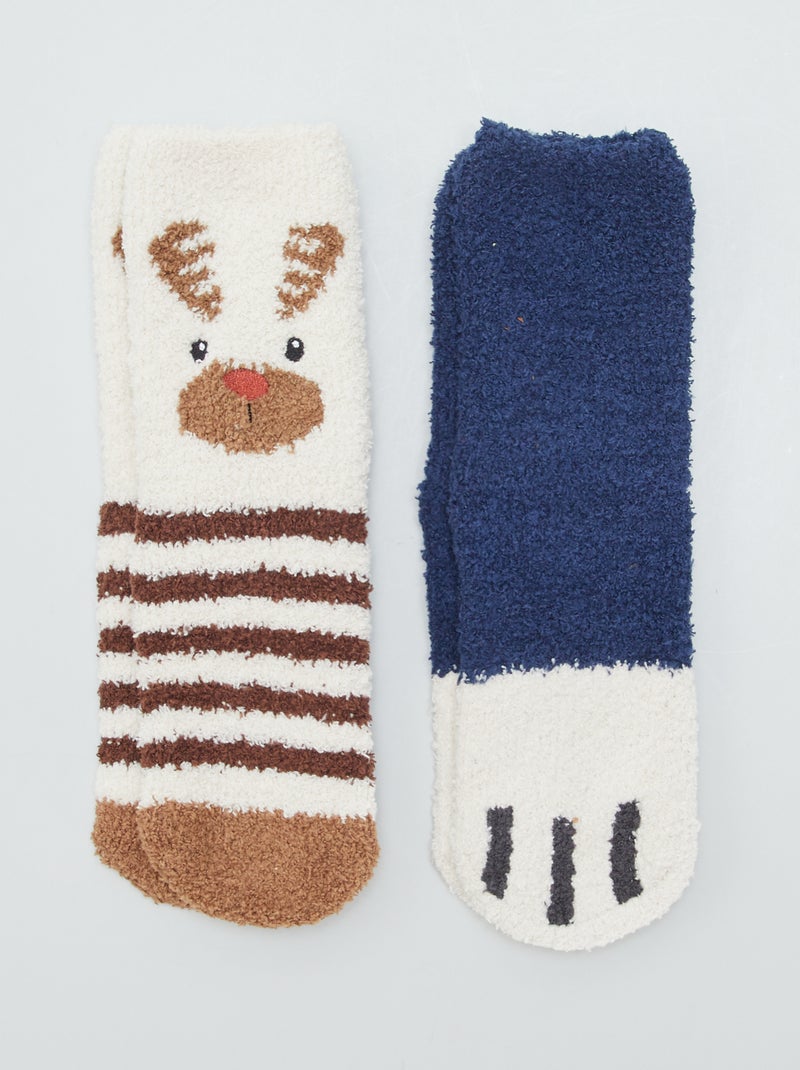Pantufas tipo meias 'animais' CASTANHO - Kiabi