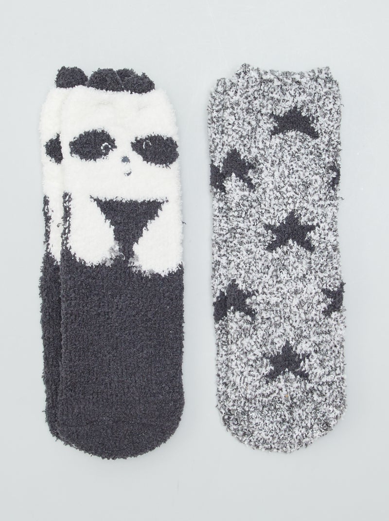 Pantufas tipo meias 'animais' CINZA - Kiabi