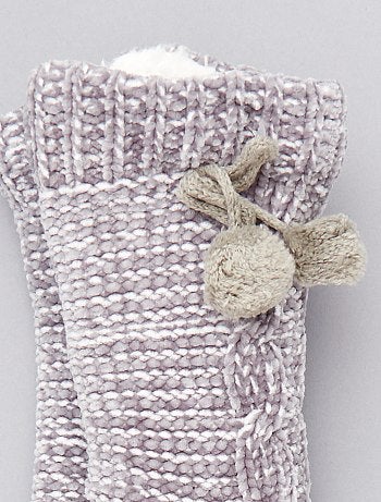 Pantufas tipo meias forradas - Kiabi