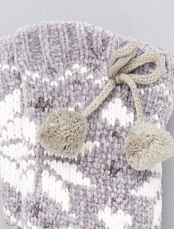 Pantufas tipo meias forradas - Kiabi