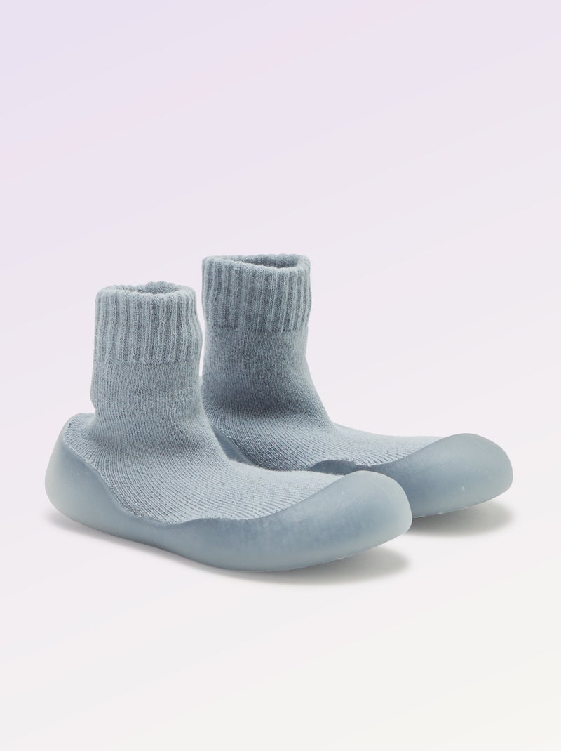 Pantufas tipo meias motricidade 3 - Kitchoun Azul - Kiabi