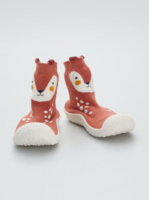 Pantufas tipo meias subidas estilo raposa - Kiabi