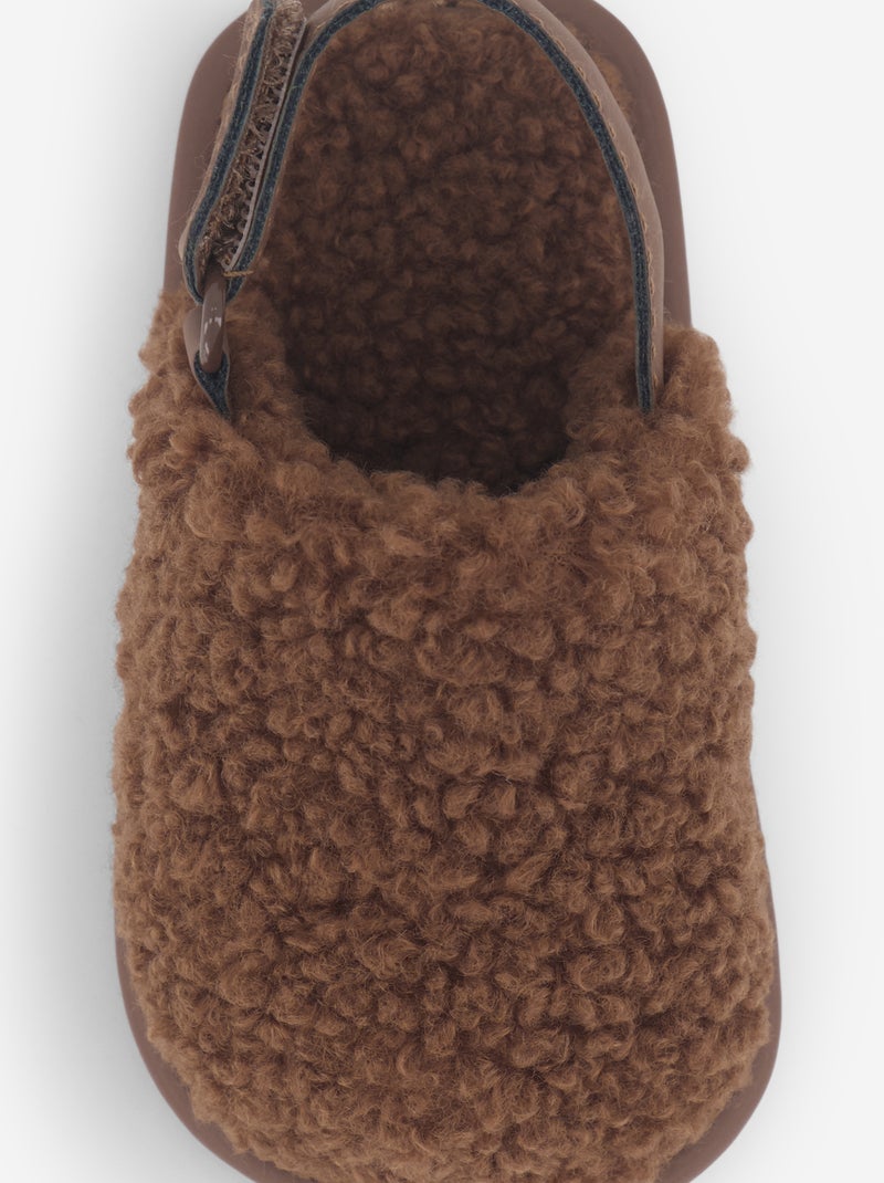 Pantufas tipo mule com tiras de suporte Castanho - Kiabi