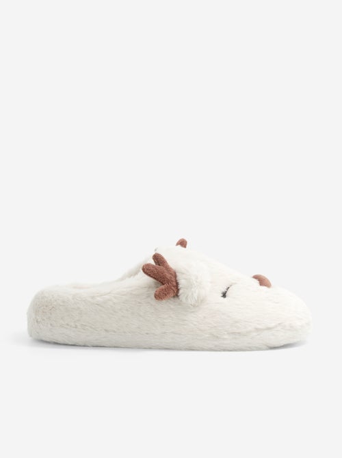 Pantufas tipo mule em forma de rena - Kiabi