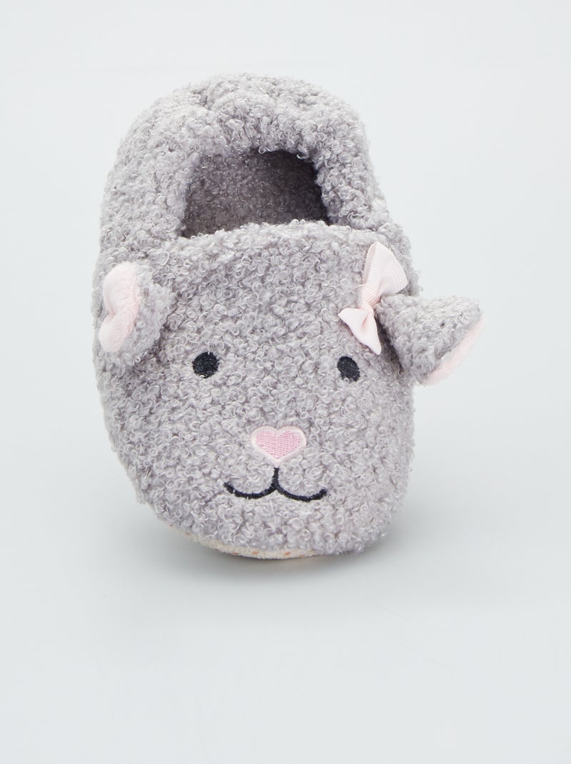 Pantufas tipo sabrina 'rato' Cinza - Kiabi