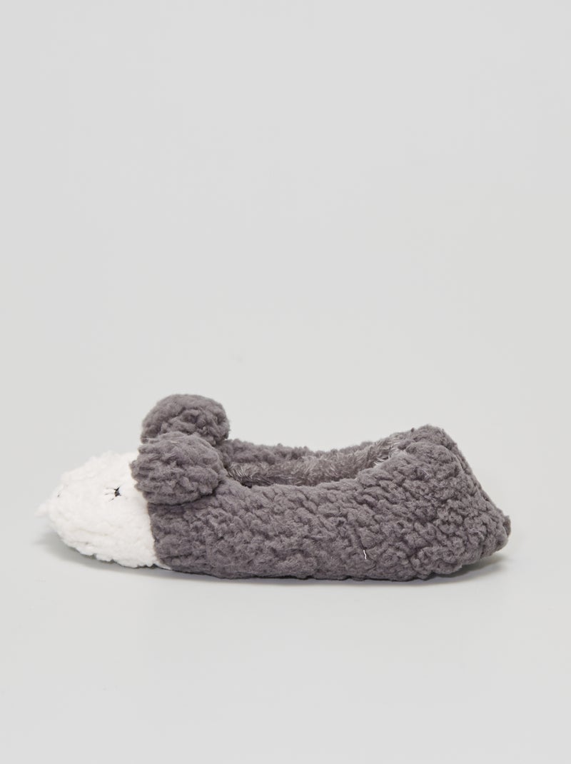 Pantufas tipo sabrinas Cinza - Kiabi