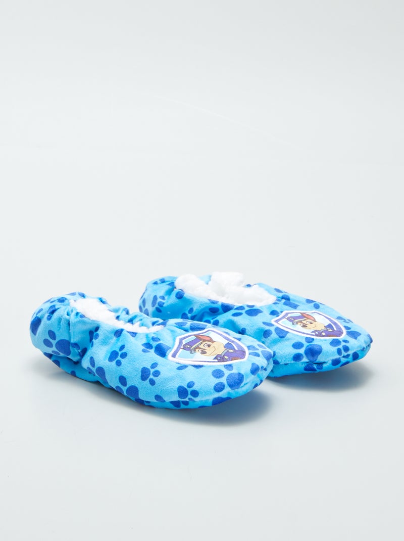 Pantufas tipo sabrinas com efeito pelo de carneiro AZUL - Kiabi