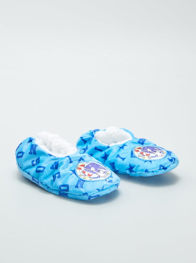 Pantufas tipo sabrinas com efeito pelo de carneiro 'Sonic' 'SEGA' AZUL - Kiabi