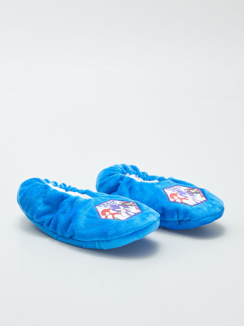 Pantufas tipo sabrinas com efeito pelo de carneiro 'Sonic' 'SEGA' AZUL - Kiabi