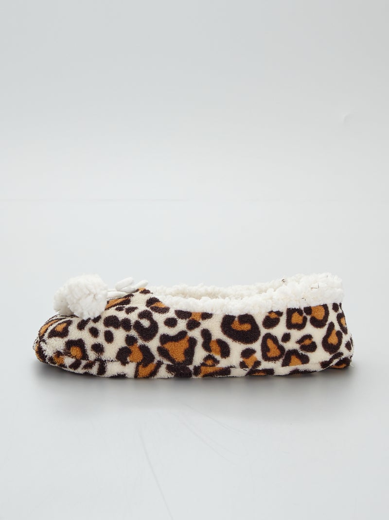 Pantufas tipo sabrinas forradas BEGE - Kiabi
