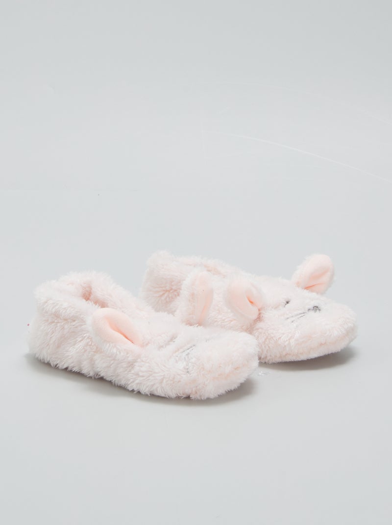 Pantufas tipo sabrinas forradas 'urso' ROSA - Kiabi