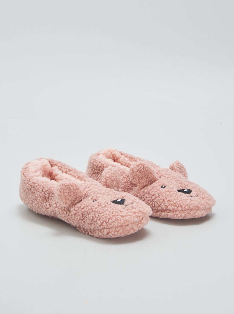 Pantufas tipo sabrinas 'gato' ROSA - Kiabi