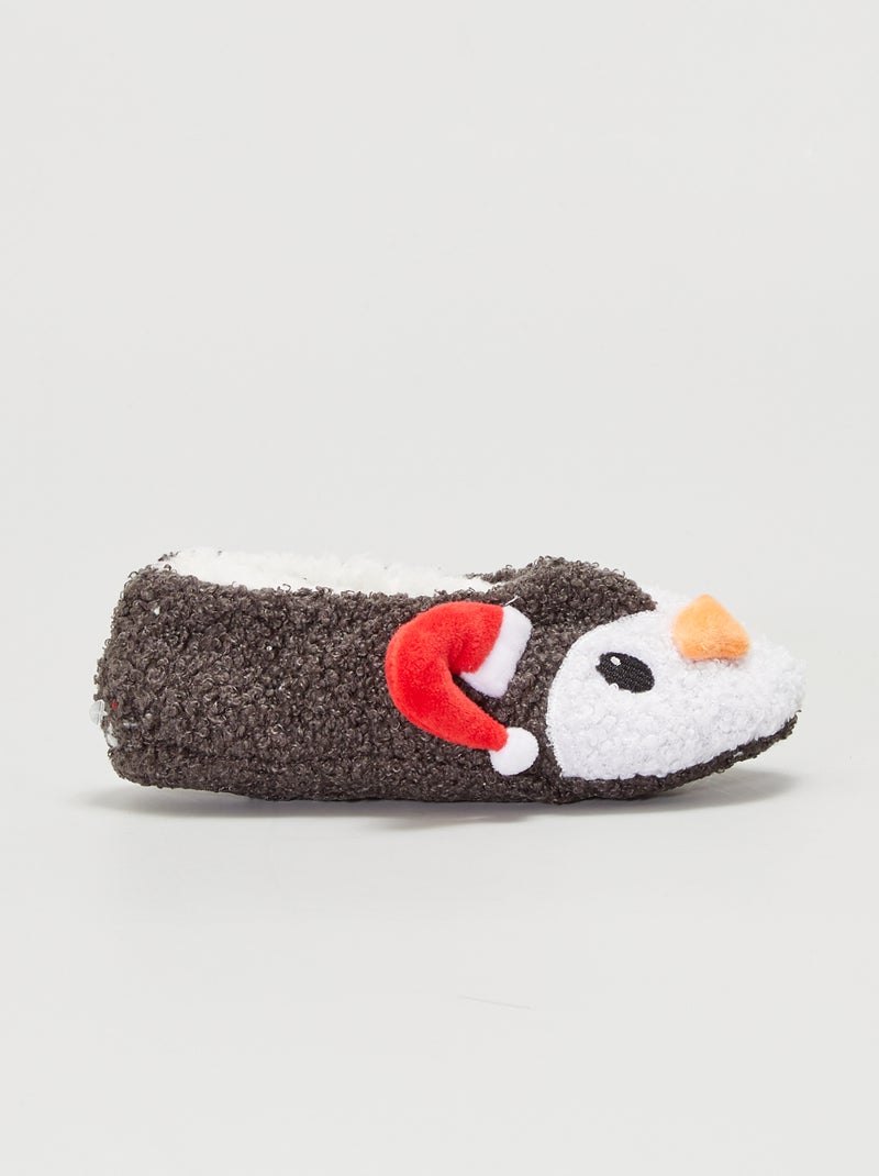 Pantufas tipo sabrinas 'Natal' AZUL - Kiabi