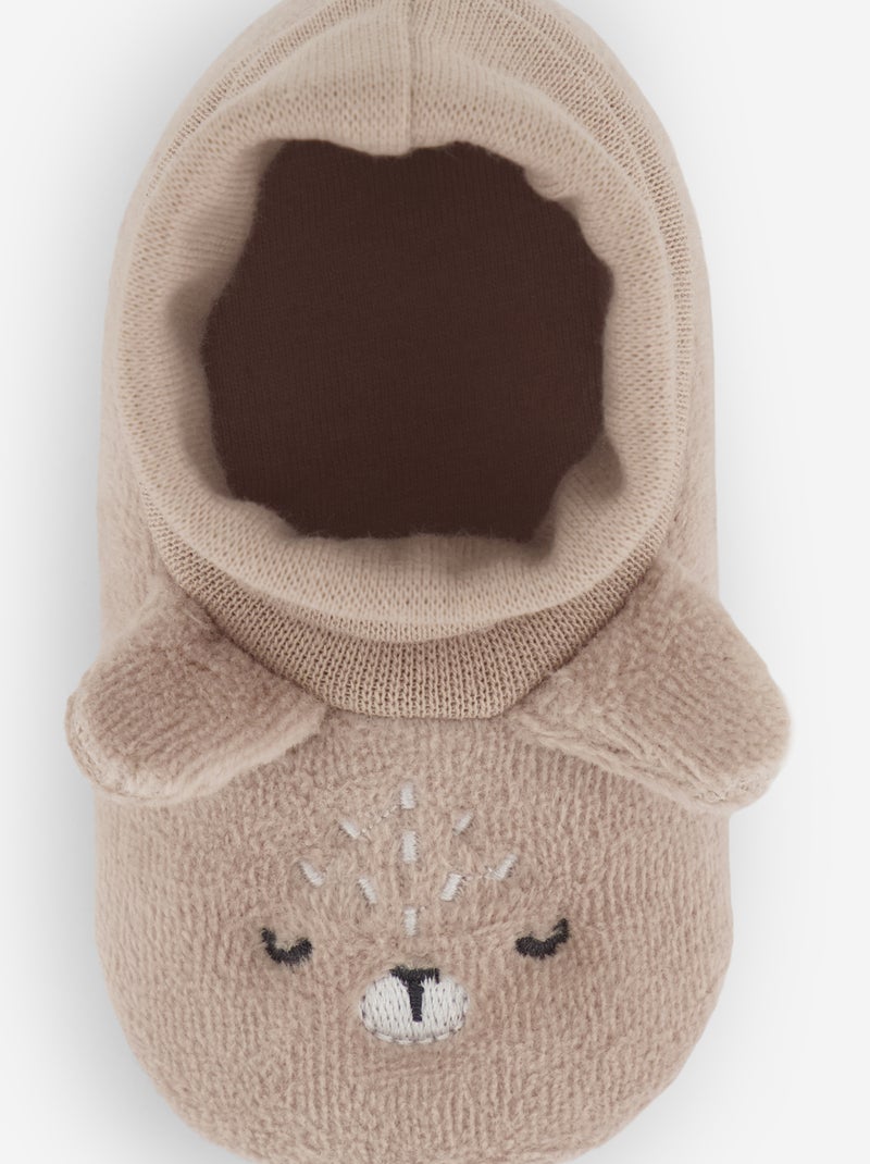 Pantufas 'urso' BEGE - Kiabi
