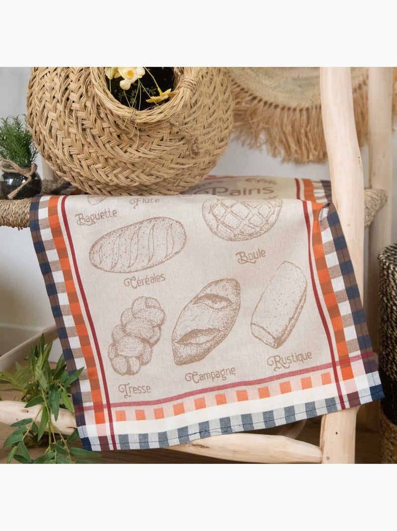 Pão francês tradicional pano de cozinha de algodão Ecru - Kiabi