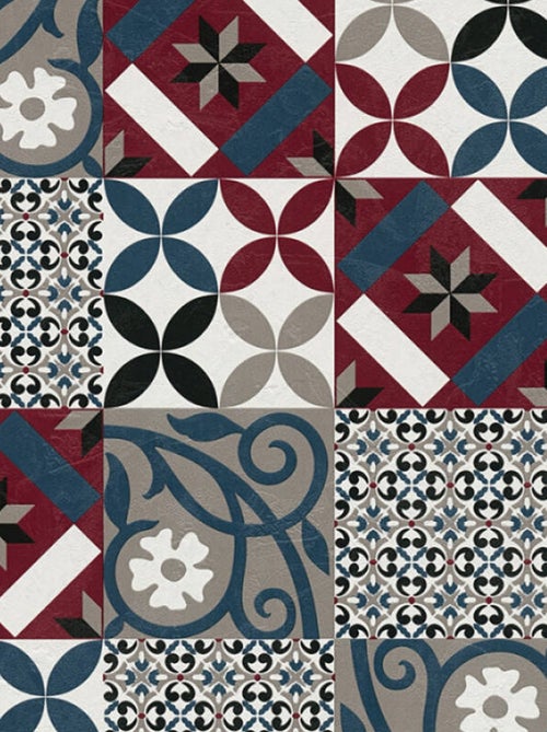Papel de parede com efeito de mosaico colorido - Kiabi