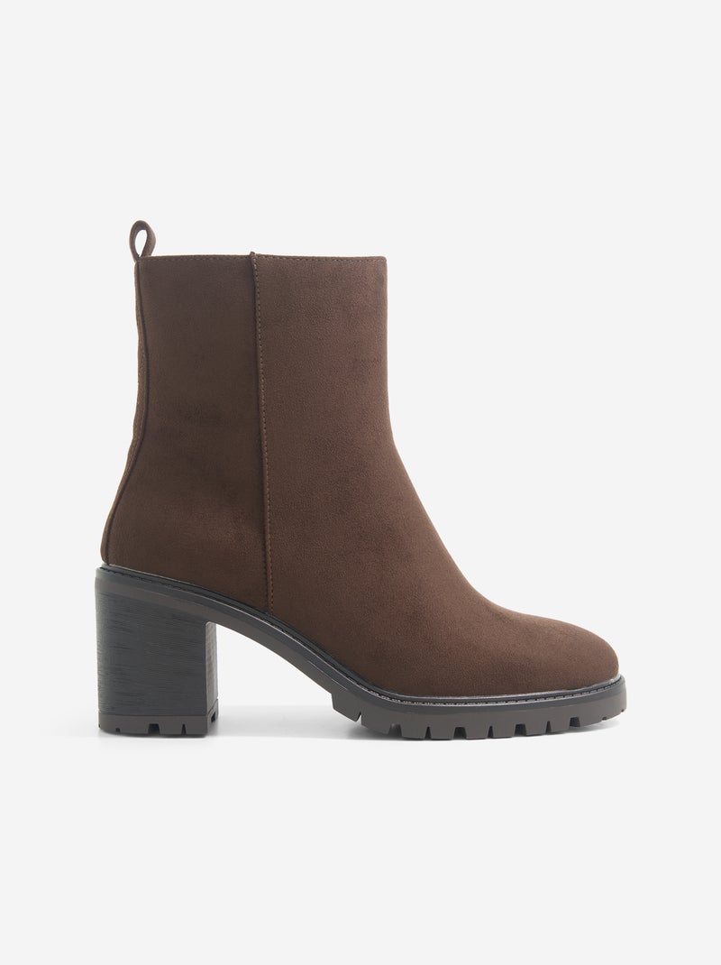 Par de botas de salto Castanho - Kiabi