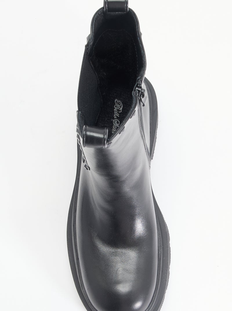 Par de botas de salto com tachas decorativas Preto - Kiabi
