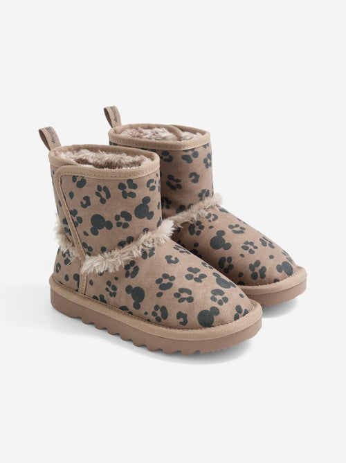 Par de botas de velcro com padrão leopardo \'Mickey\' \'Disney\' - Kiabi