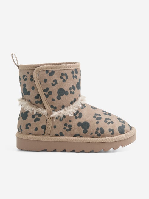 Par de botas de velcro com padrão leopardo \'Mickey\' \'Disney\' - Kiabi