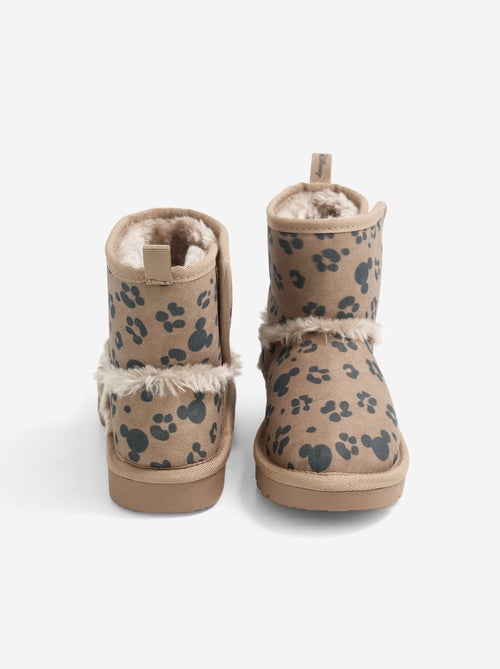 Par de botas de velcro com padrão leopardo \'Mickey\' \'Disney\' - Kiabi