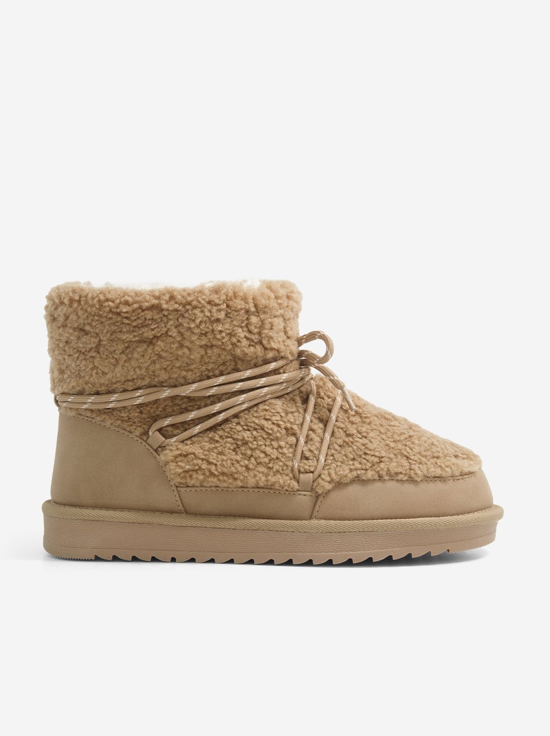 Par de botas forradas Castanho - Kiabi