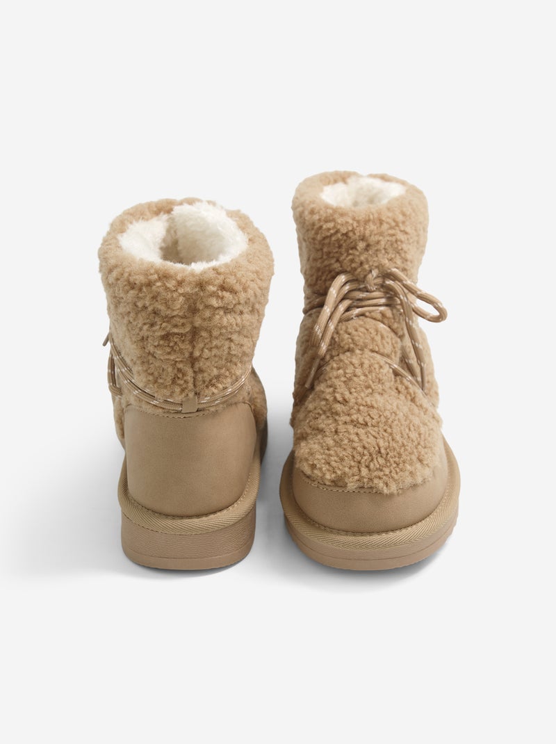 Par de botas forradas Castanho - Kiabi