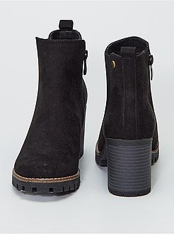 Par de botas tipo Chelsea com salto - Kiabi