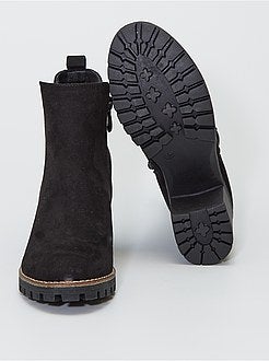 Par de botas tipo Chelsea com salto - Kiabi