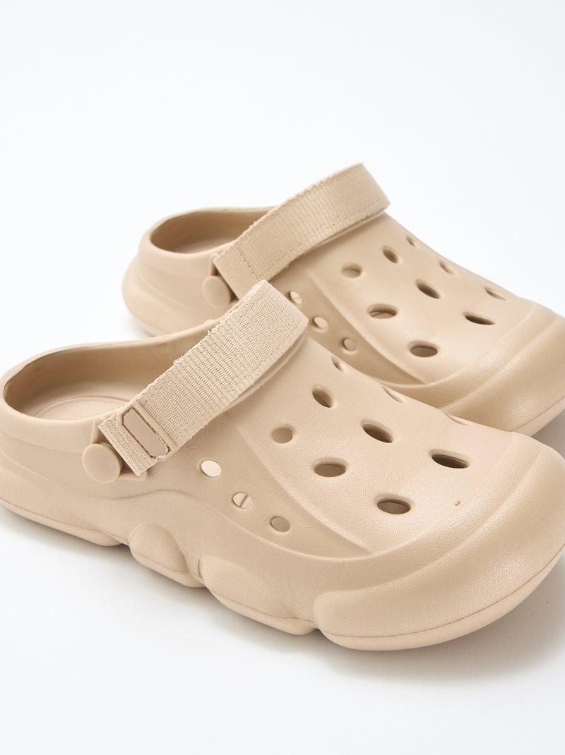 Par de chinelos de praia fechados Bege - Kiabi