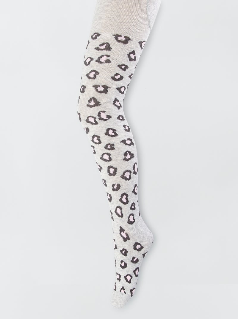 Par de collants com estampado 'leopardo' Cinza - Kiabi