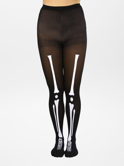 Par de collants Esqueleto - Halloween - Kiabi