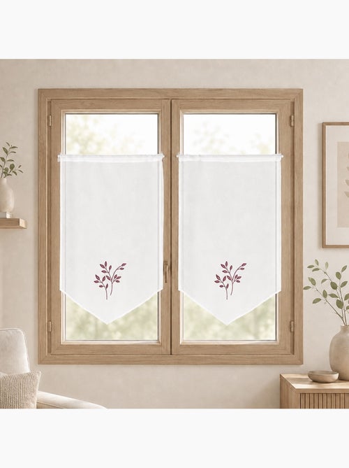 Par de cortinados bordados - Kiabi