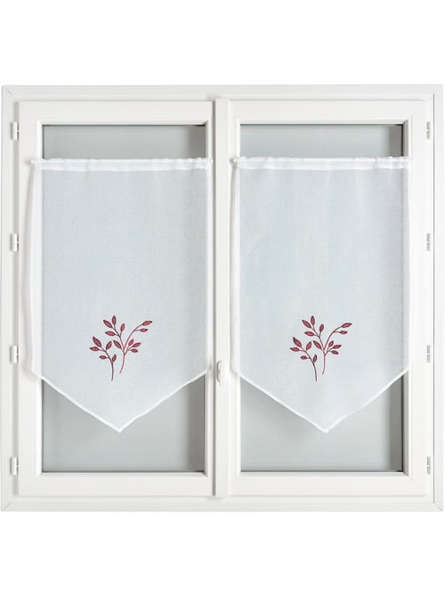 Par de cortinados bordados - Kiabi