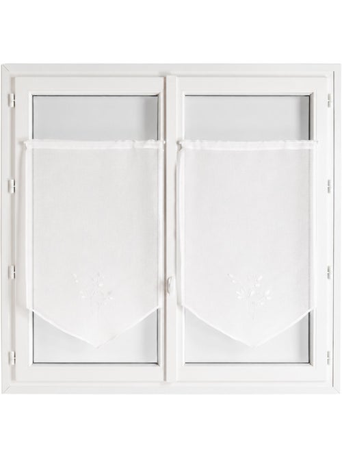 Par de cortinados bordados - Kiabi