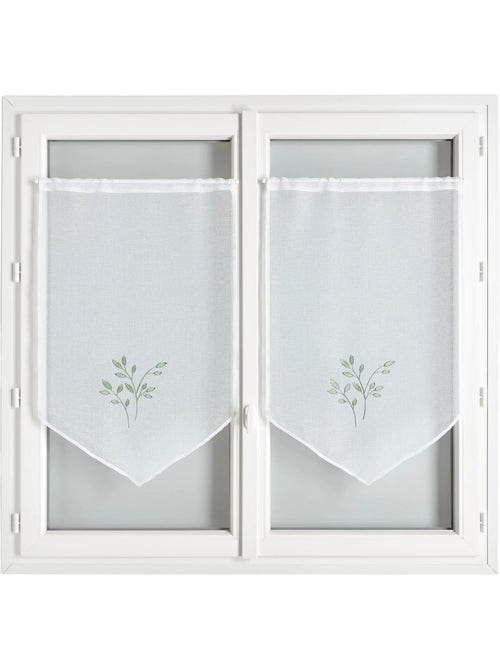 Par de cortinados bordados - Kiabi