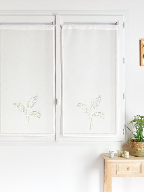 Par de cortinados em folha de bananeira - Kiabi