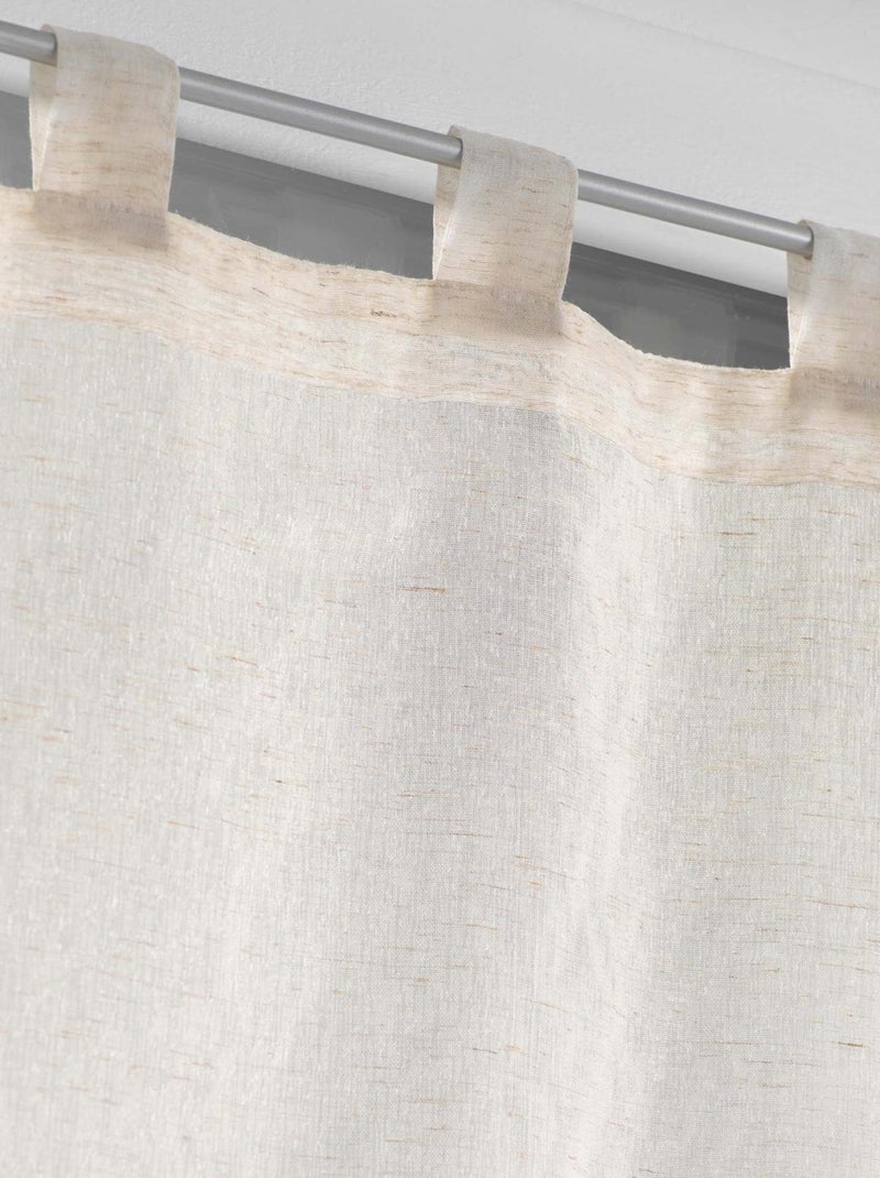 Par de cortinados pequenos com efeito de linho tecido Bege - Kiabi